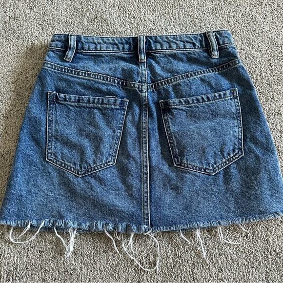 Free People Zip it Up Denim Mini Skirt - Picture 5 of 7